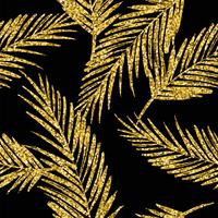 Seamless exotic pattern with palm leaf silhouettes. vector