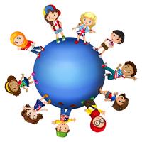 Children around the world vector