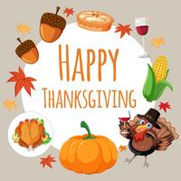 Happy thanksgiving card concept vector