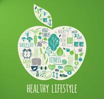 Healthy lifestyle vector illustration.