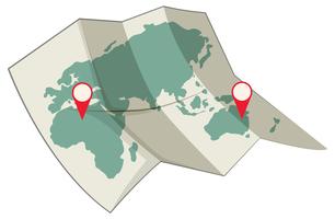 Mapa del concepto de destino mundial