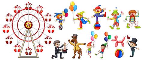 A Set of Circus Character vector