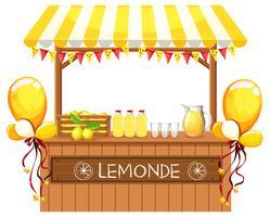 A wooden lemonade shop vector