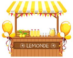 Una tienda de limonada de madera. vector