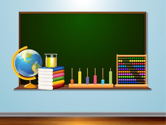 Blackboard with learning element