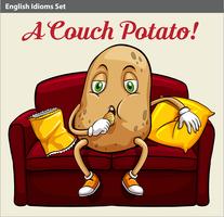 A couch potato vector