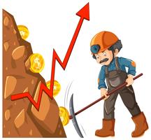 A Worker Mining Cyber Coin vector