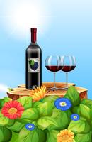 A Red Wine in Nature vector