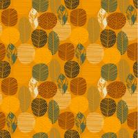 Abstract autumn seamless pattern with trees. Vector background for various surface.