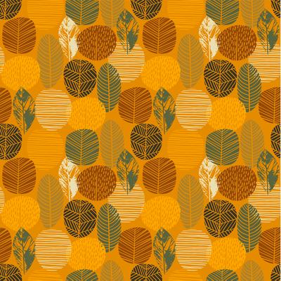 Abstract autumn seamless pattern with trees. Vector background for various surface.