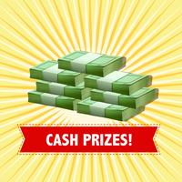 Poster design with cash prizes vector