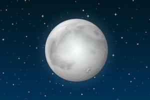 The moon on sky vector