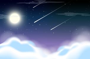 Beautiful sky at night vector