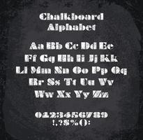 Vector illustration of chalked alphabet