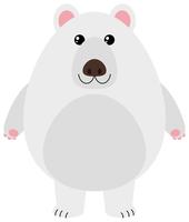 Polar bear with happy face vector