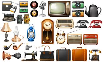 Different kind of antiques vector