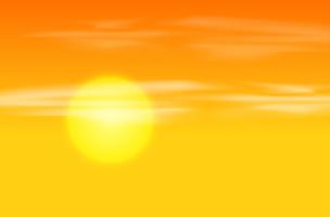 Yellow orange sunset background vector