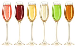 Champagne in tall glass vector