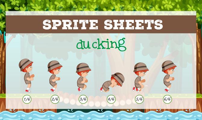 Sprite sheets ducking template