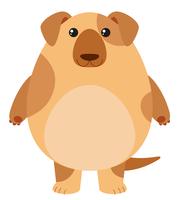 Perro marrón sobre fondo blanco vector