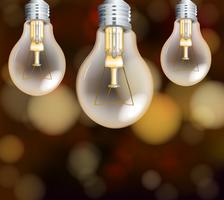 Light Bulbs on Blur Background vector