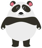 Cute panda on white background vector