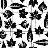 Abstract autumn seamless pattern with leaves. vector