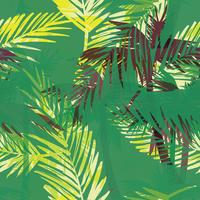 Seamless exotic pattern with palm leaves. vector