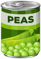 A Can of Green Pea vector