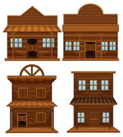 Western style of buildings vector