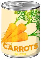 A Can of Sliced Carrots vector