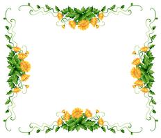 Frame design with yellow flowers vector