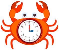 A modern clock crab template vector