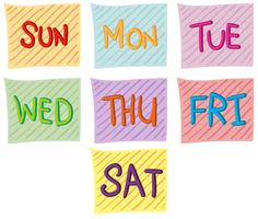 Seven days of the week vector