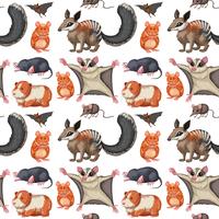 Seamless background with wild animals vector