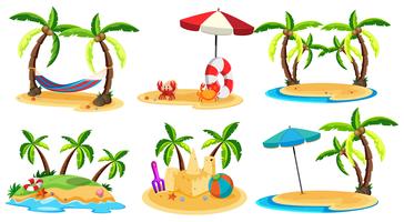 Un conjunto de Paradise Island vector