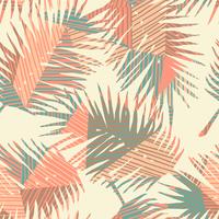 Seamless exotic pattern with tropical plants and geometric background. vector