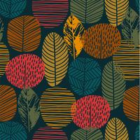 Abstract autumn seamless pattern with trees. Vector background for various surface.