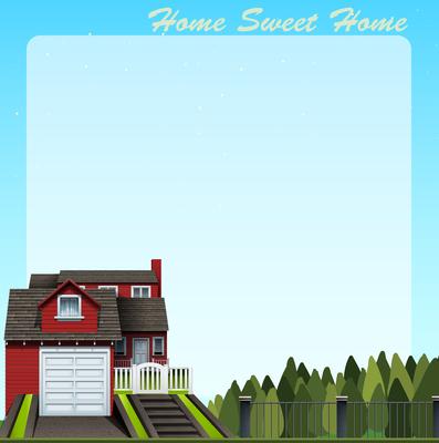 Border design with home sweet home