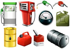 Different fuel cans vector
