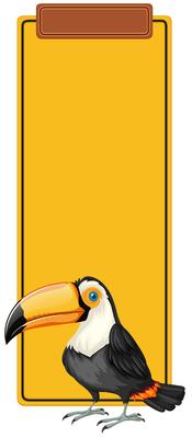 Toucan book mark concept