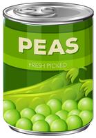 A Can of Green Pea vector