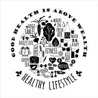 Healthy lifestyle vector illustration.