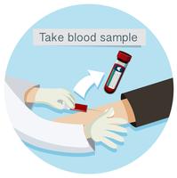 Health Care Take Blood Sample vector