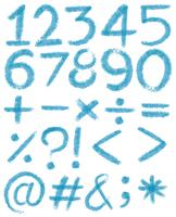 Numbers in blue colors vector