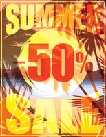 Summer SALE. Vector template.