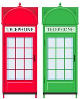 Two vintage telephone booths