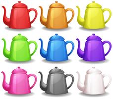 Teapots vector