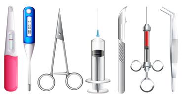 Different kinds of medical equipment vector