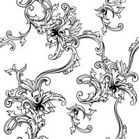 Seamless vector background. Baroque pattern.